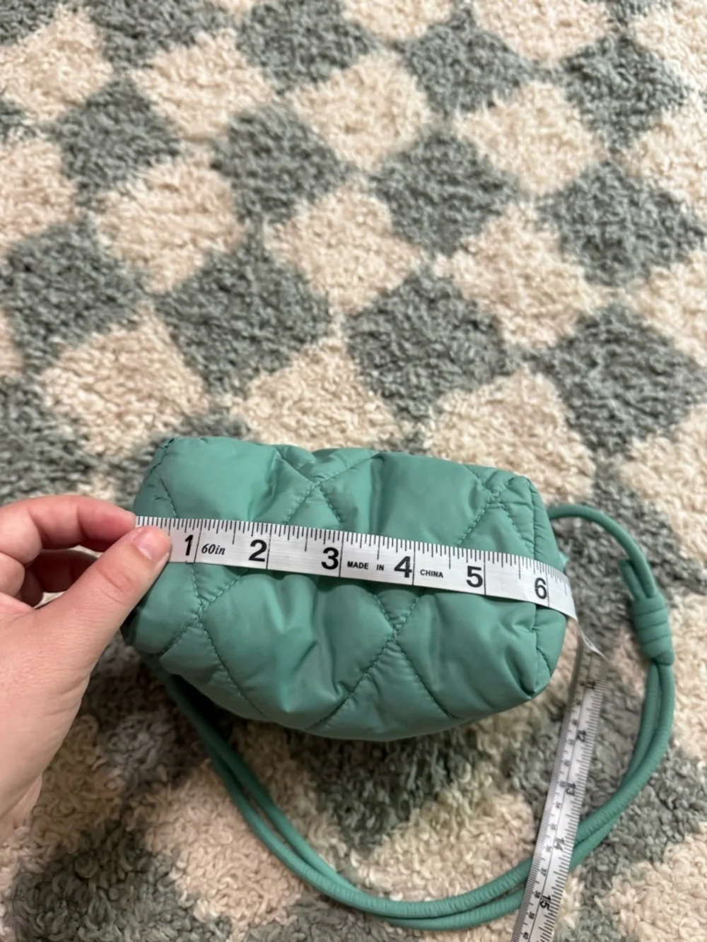 VERA BRADLEY beryl green featherweight Blake crossbody mini purse bag quilted